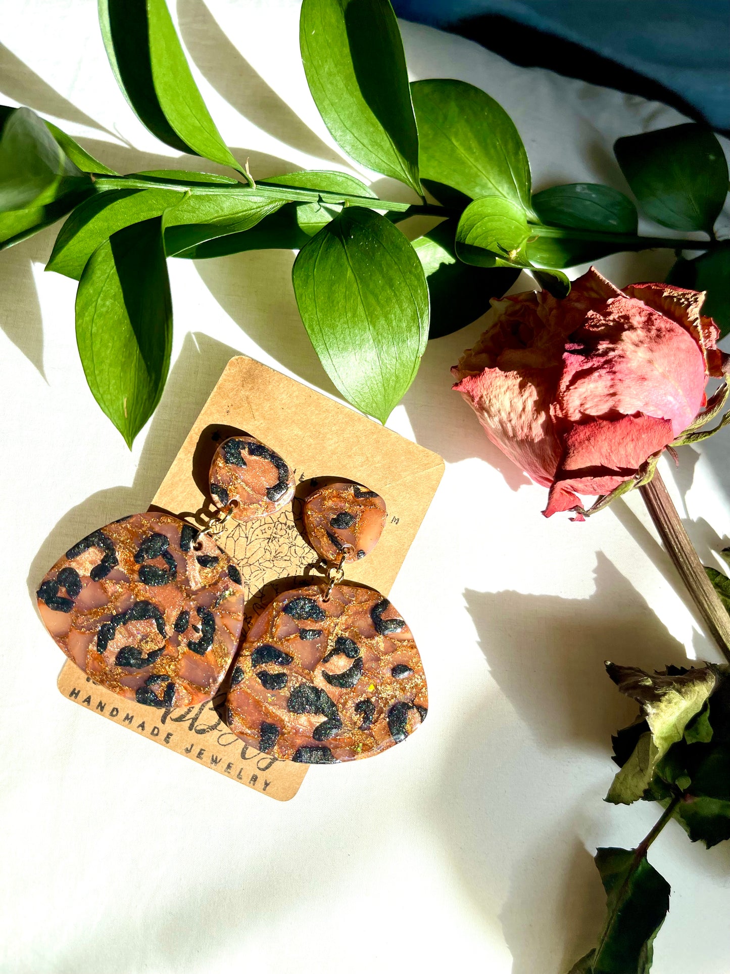 Panthera Pardus Bold Double Dangles