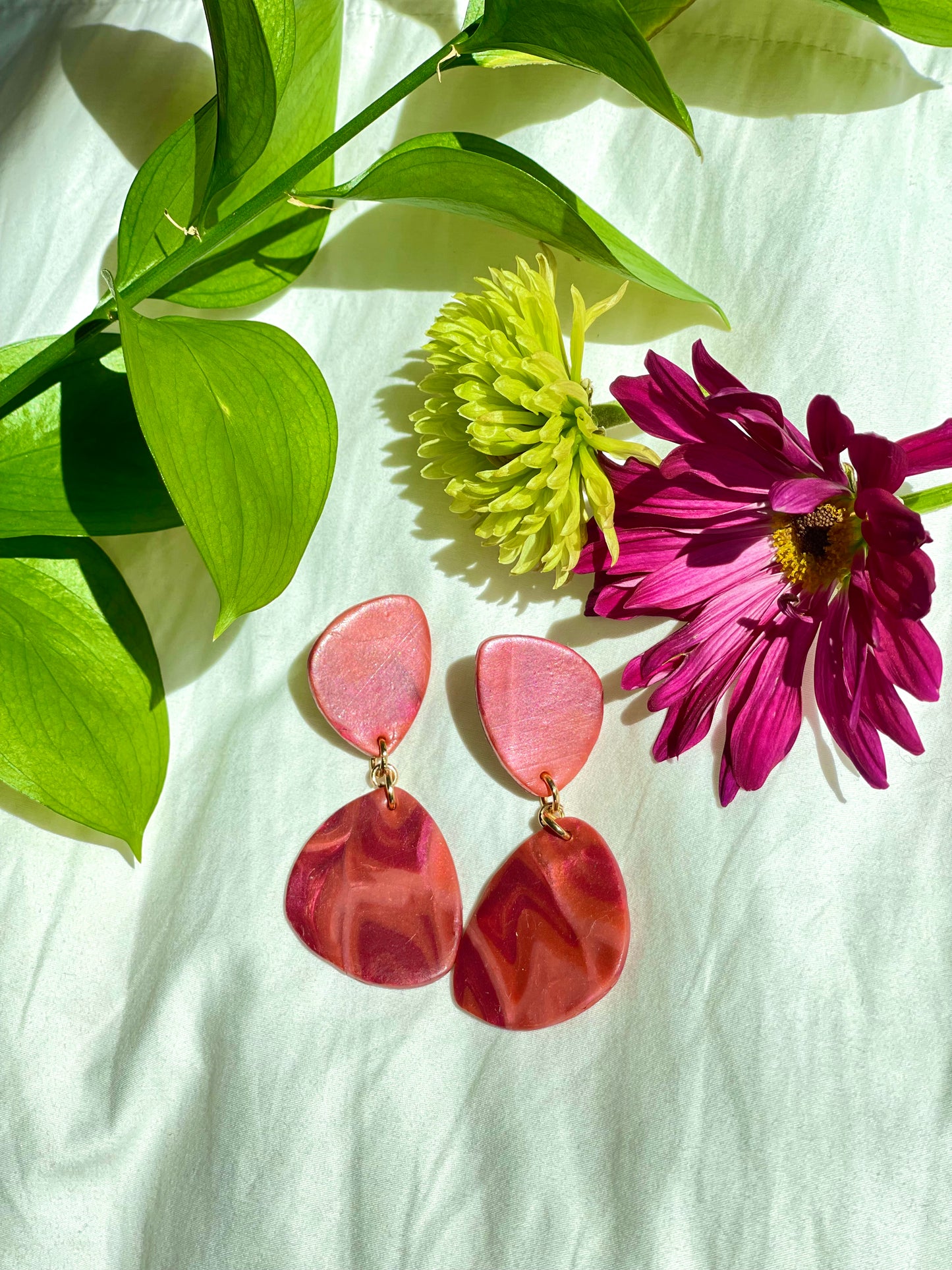 Desert Rose Round Double Dangles ~ Matte